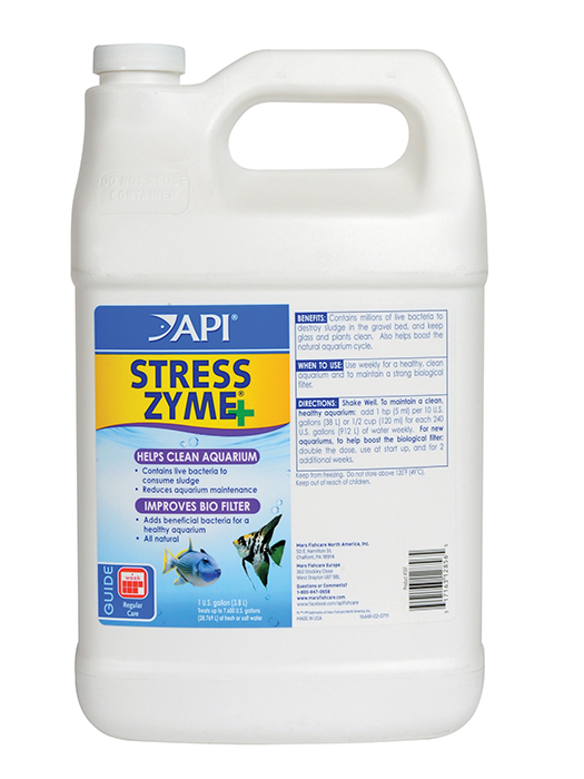 API Stress Zyme Freshwater & Saltwater Aquarium Cleaning Solution 1-Gallon  Bottle > Champion Lighting & Supply