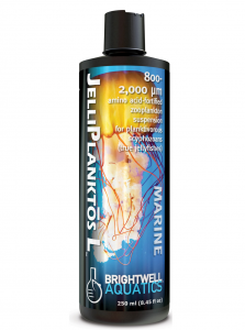 Brightwell JelliPlanktos L - 800 - 2,000-micron Zooplankton for Planktivorous Scyphozoans (True Jellyfishes) LARGE for Sea Nettles 250 ml